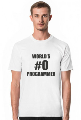 koszulka męska idealna na prezent dla informatyka programisty, pod choinkę, na urodziny, na mikołajki - World's #0 programmer