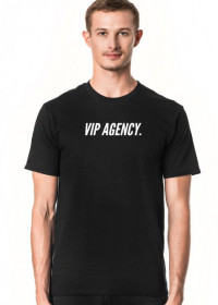 MĘSKA Czarna koszulka VIP Agency.