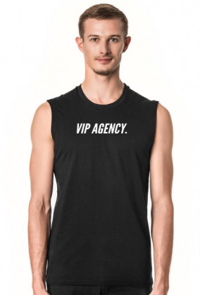MĘSKA Czarna koszulka VIP Agency.