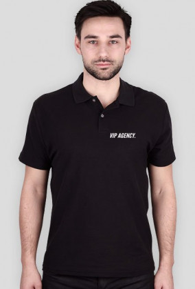 MĘSKI Elegancki Czarny T-Shirt do pracy