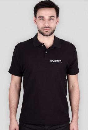 MĘSKI Elegancki Czarny T-Shirt do pracy