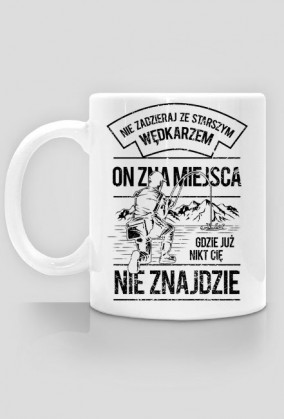 Śmieszny kubek na prezent dla wędkarza
