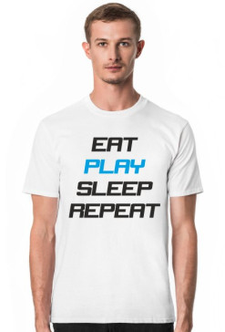 Koszulka Eat Play Sleep Repeat biała