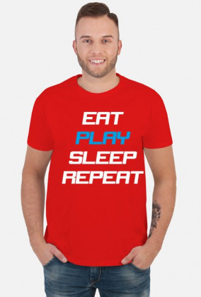 Koszulka Eat Play Sleep Repeat czarna