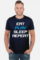 Koszulka Eat Play Sleep Repeat czarna