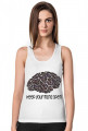 T-shirt damski - nadruk mózg