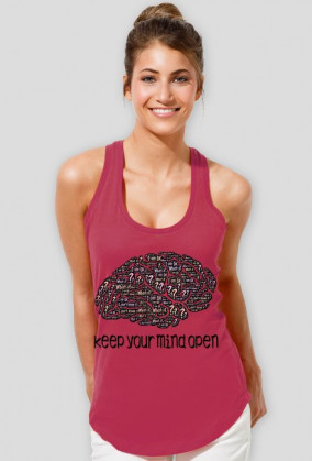 T-shirt damski - nadruk mózg