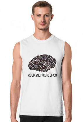 T-shirt męski - nadruk mózg