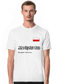 Polska flaga - mała + cytat (męska)