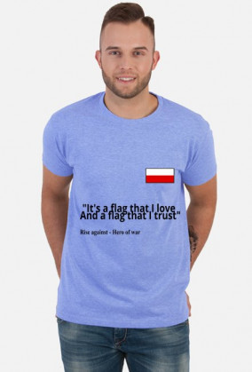Polska flaga - mała + cytat (męska)