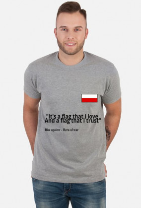 Polska flaga - mała + cytat (męska)