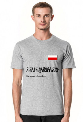 Polska flaga - mała + cytat (męska)
