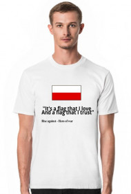 Polska flaga - duża + cytat (męska)
