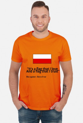 Polska flaga - duża + cytat (męska)