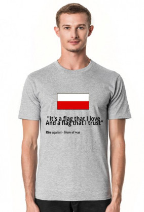 Polska flaga - duża + cytat (męska)