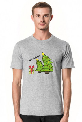 Koszulka męska - nadruk bożonarodzeniowy