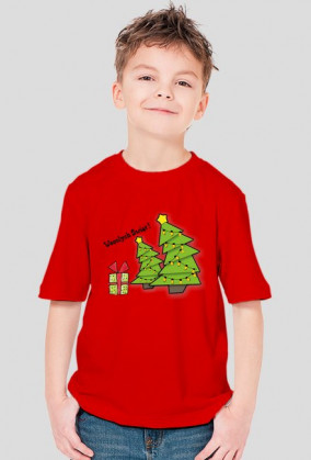 Koszulka chłopięca - nadruk bożonarodzeniowy