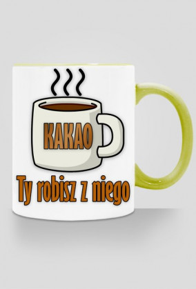 Kakao Życie Gówno kubek dwustronny kolorowe ucho