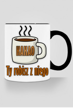Kakao Życie Gówno kubek dwustronny kolorowe ucho