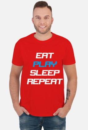 Koszulka Eat Play Sleep Repeat czarna