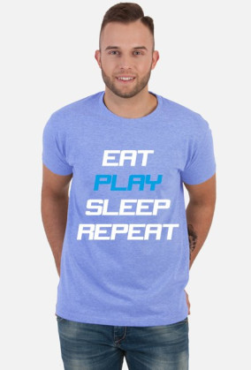 Koszulka Eat Play Sleep Repeat czarna