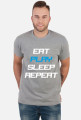 Koszulka Eat Play Sleep Repeat czarna