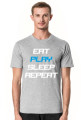 Koszulka Eat Play Sleep Repeat czarna