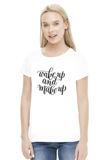 Koszulka Wake up and make up 3 biała