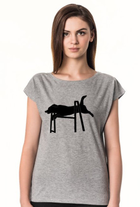 Koszulka agility dog biała/szara