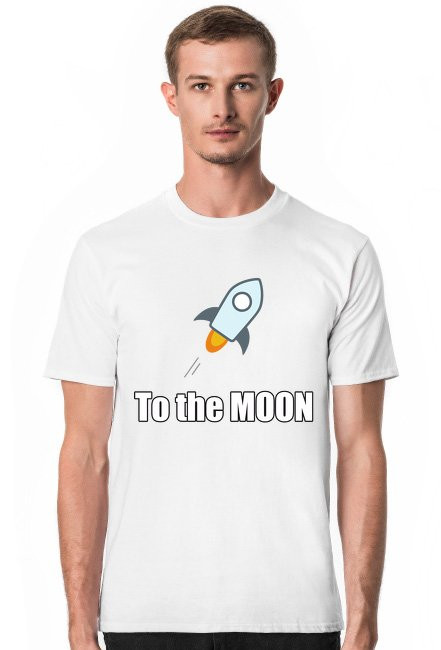 Koszulka to the moon biala