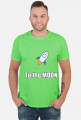 Koszulka to the moon biala