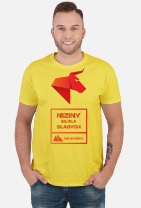 NIZINY SĄ DLA SŁABYCH - idź w góry! Koszulka męska