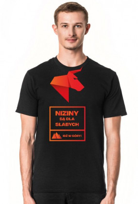 NIZINY SĄ DLA SŁABYCH - idź w góry! Koszulka męska
