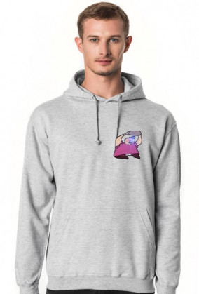 BLACK HOODIE CARTOON LOGO