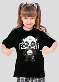 Koszulka dla dziewczynki Panda - Limited Black Edition