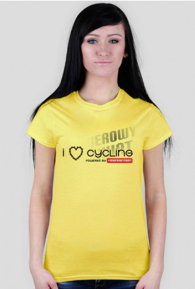 Koszulka Rowerzystki "I LOVE CYCLING 2019" Jasne Kolory