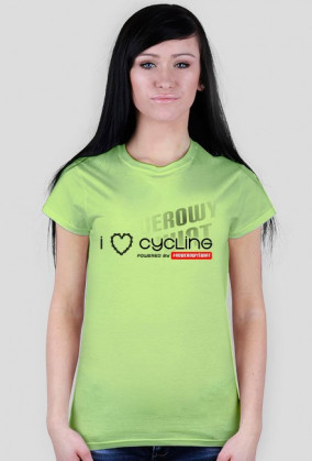 Koszulka Rowerzystki "I LOVE CYCLING 2019" Jasne Kolory