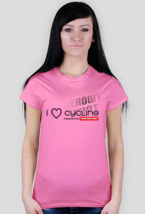Koszulka Rowerzystki "I LOVE CYCLING 2019" Jasne Kolory
