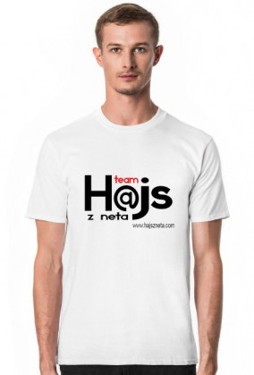 Koszulka T-shirt biała Hajs z Neta - logo przód i tył