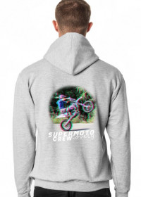 SUPERMOTOLOVELY CREW HOODIE GRAY