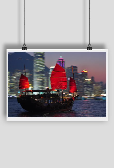 Statek w Hongkongu. Ale pixele!