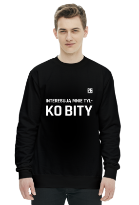 Bluza męska | Czarna | Tylko bity!