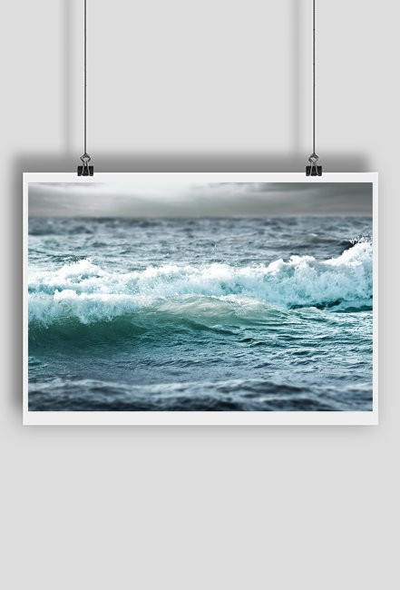 Wzburzony Bałtyk, Mielno, Polska. Ale pixele!