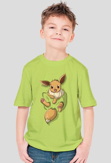 Koszulka pokemon eevee let's go - duży koszulka dla dziecka