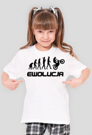Koszulka Dziewczęca Ewolucja Motocyklisty