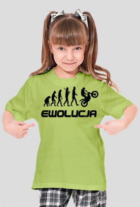 Koszulka Dziewczęca Ewolucja Motocyklisty