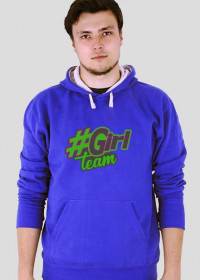 Bluza z kapturem '#Girl team" (blue/black)