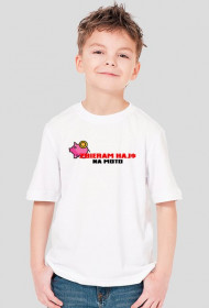 Koszulka dziecięca "Zbieram Hajs na moto" (white)