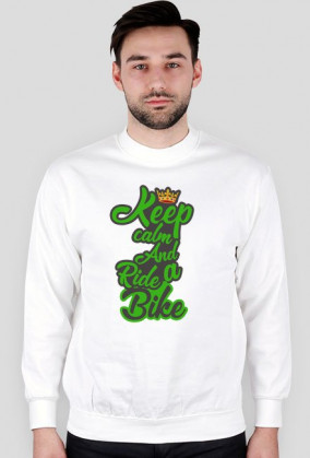 Bluza bez kaptura "Keep calm And Ride a Bike" (black)