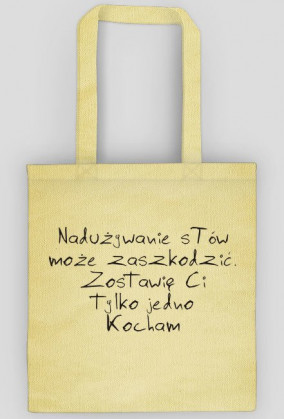 Torba Nadużywanie słów grozi...
